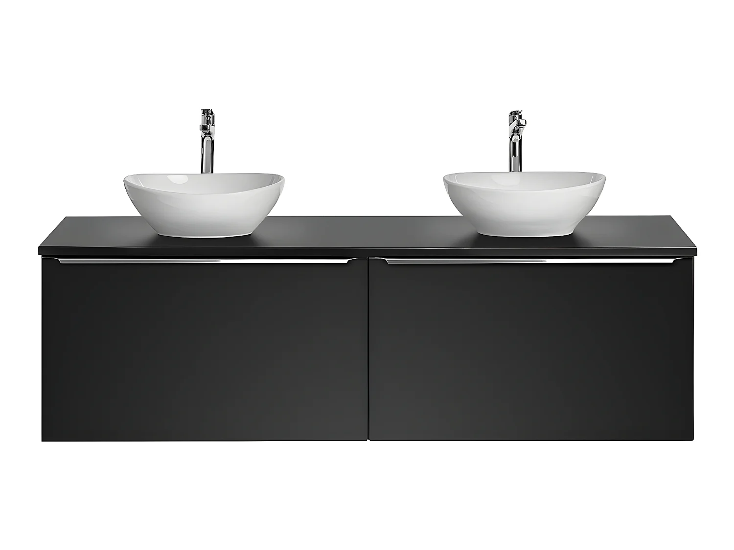 Meuble double vasque 160cm Éros Noir