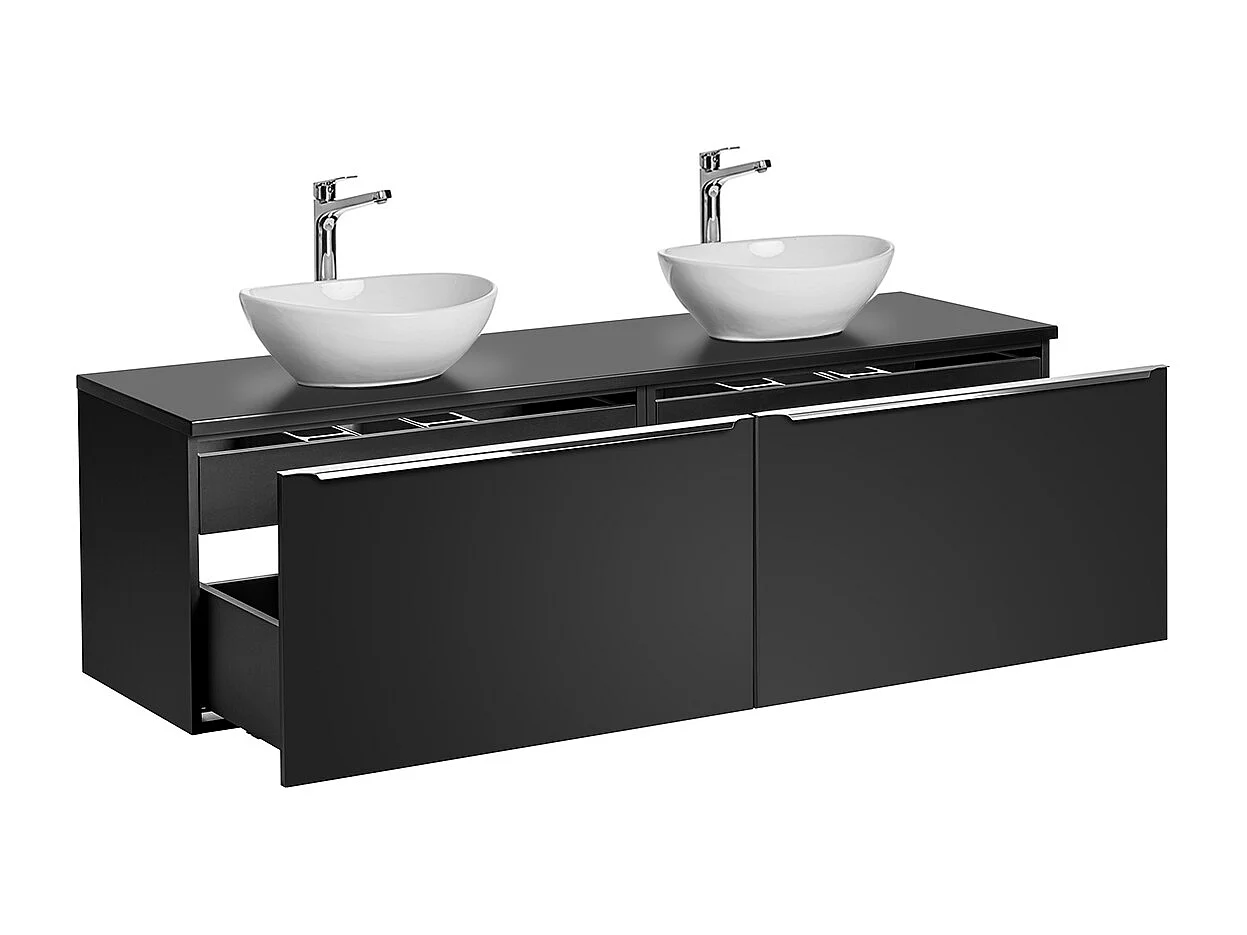 Meuble double vasque 160cm Éros Noir