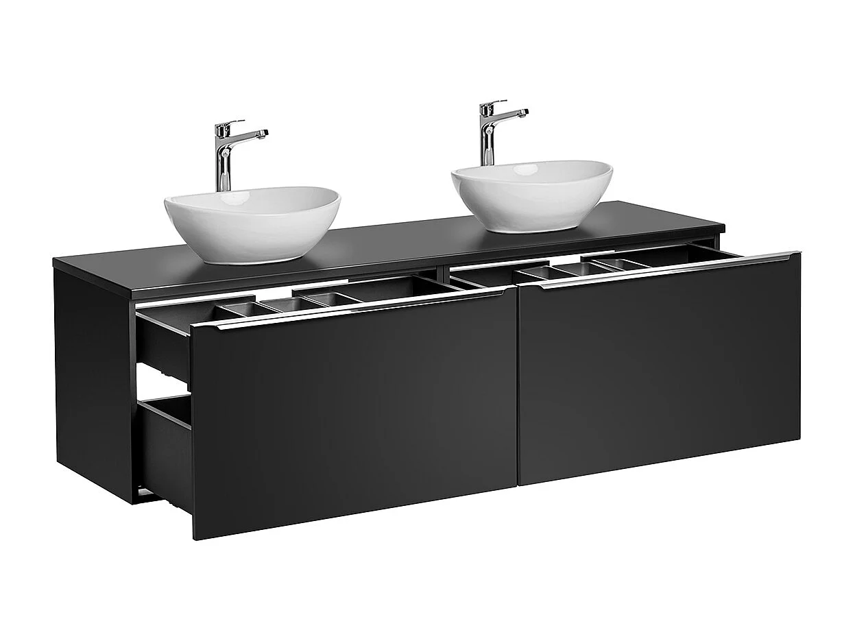 Meuble double vasque 160cm Éros Noir