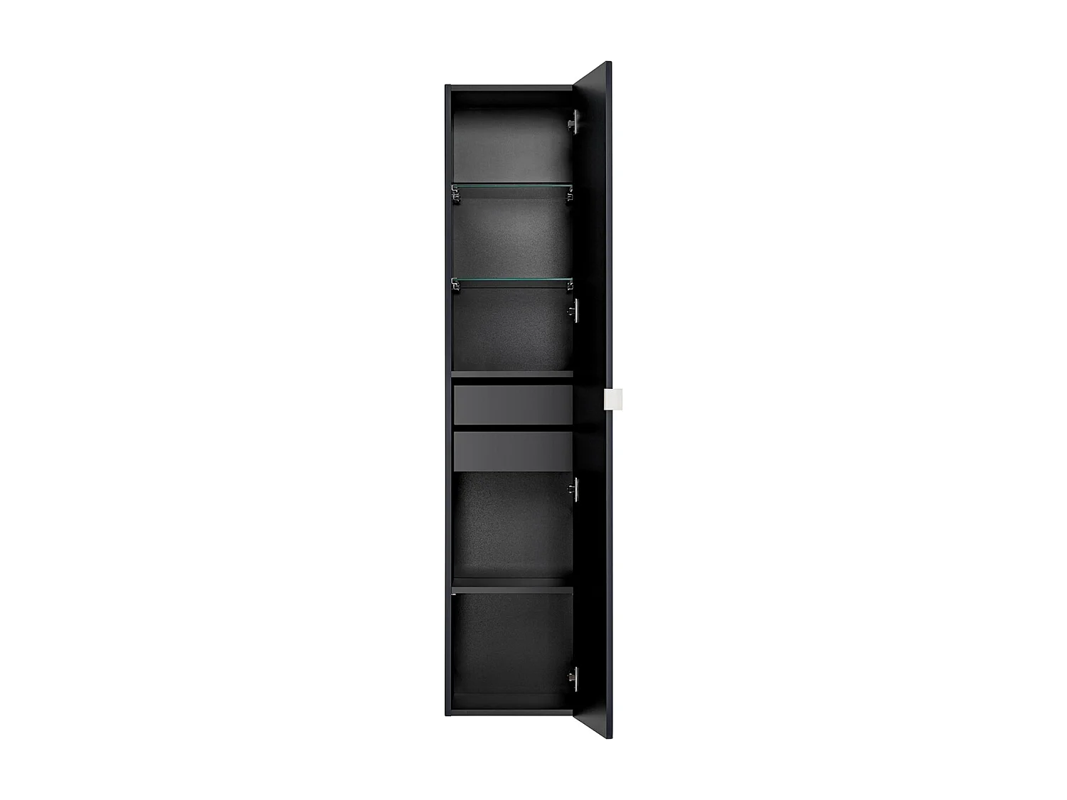 Ensemble meuble double vasque 140cm 2 niches et colonne Éros Noir