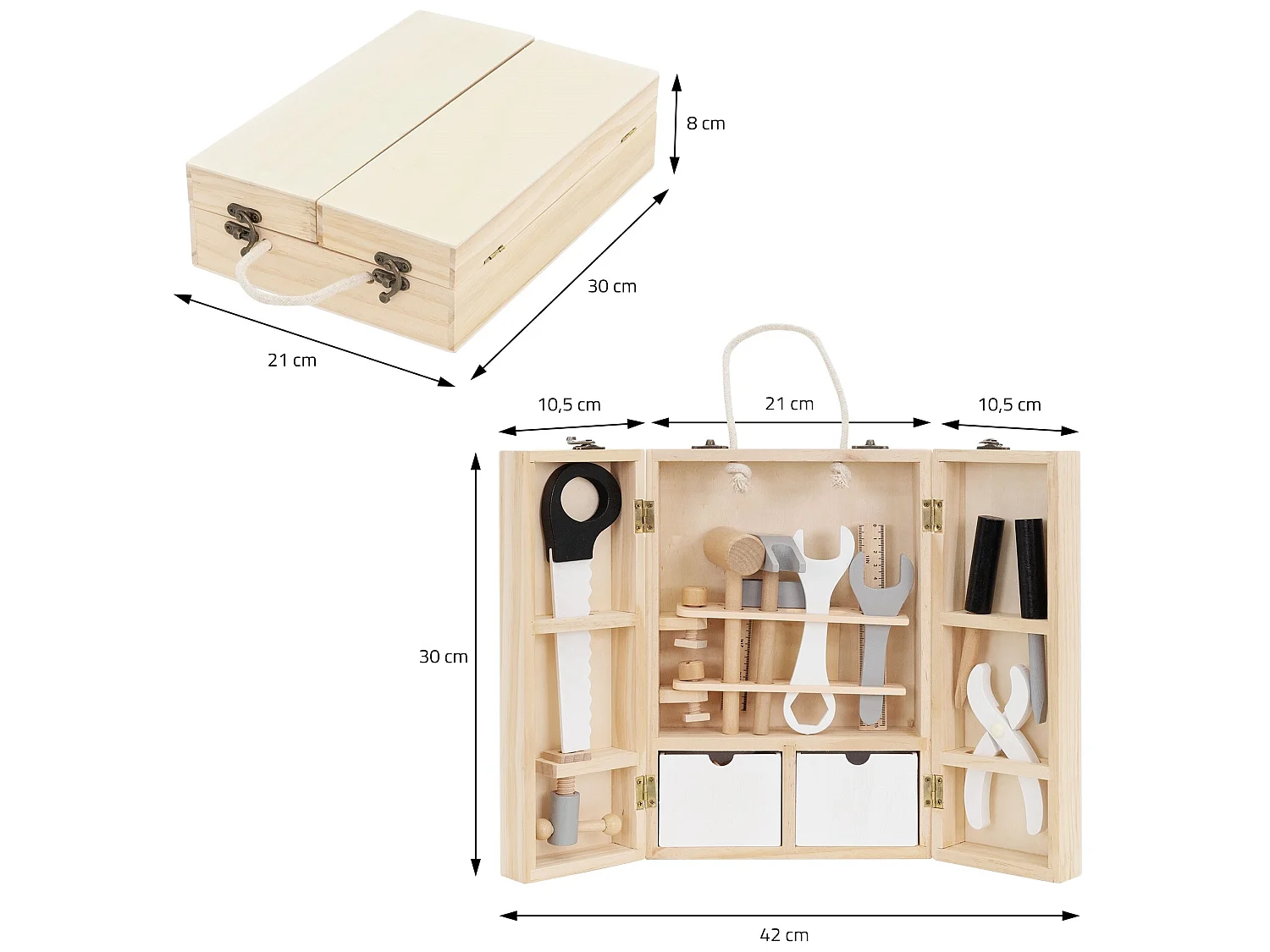 Caja de herramientas Caja de herramientas con accesorios Juguetes infantiles Caj