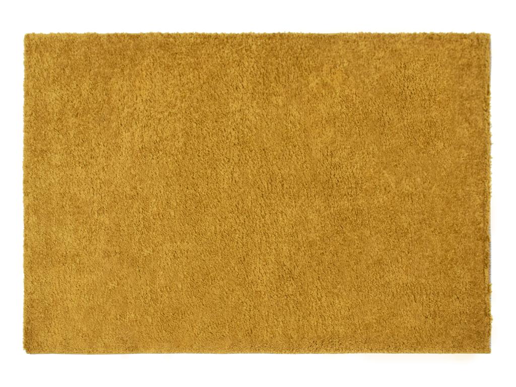 Hochflorteppich - 120 x 170 cm - Senfgelb - MILINIO günstig online kaufen