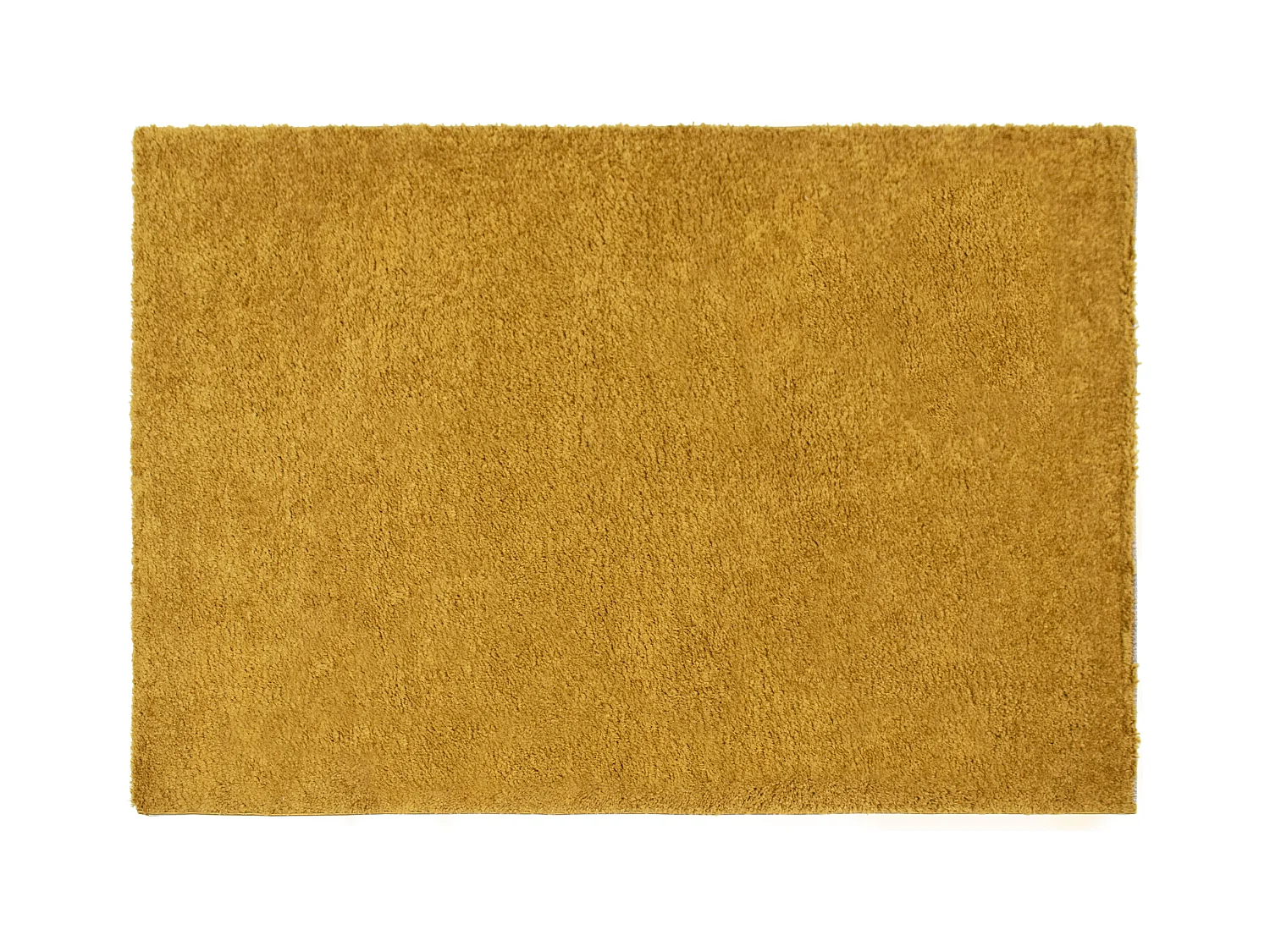 Tapis shaggy à poils longs - 120 x 170 cm - Jaune moutarde - MILINIO