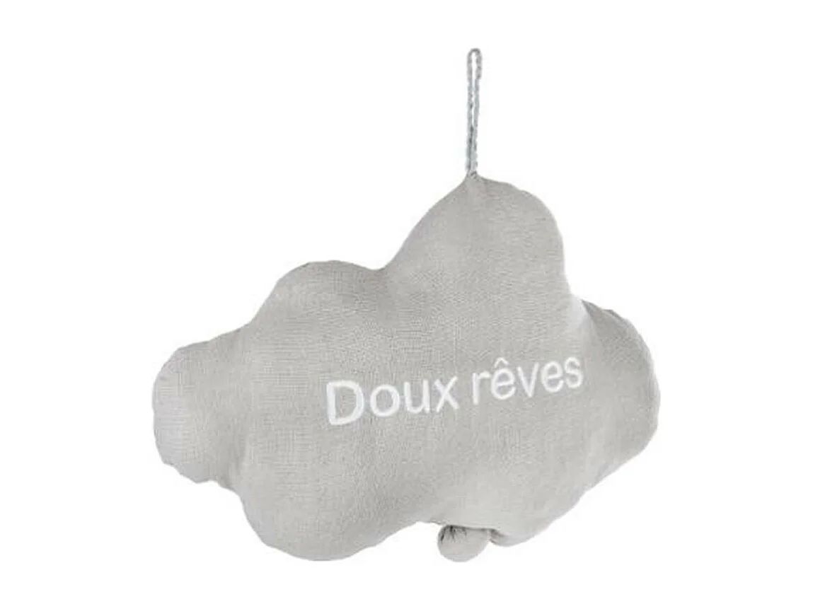 Coussin Déco Musical "Nuage" 30cm Gris