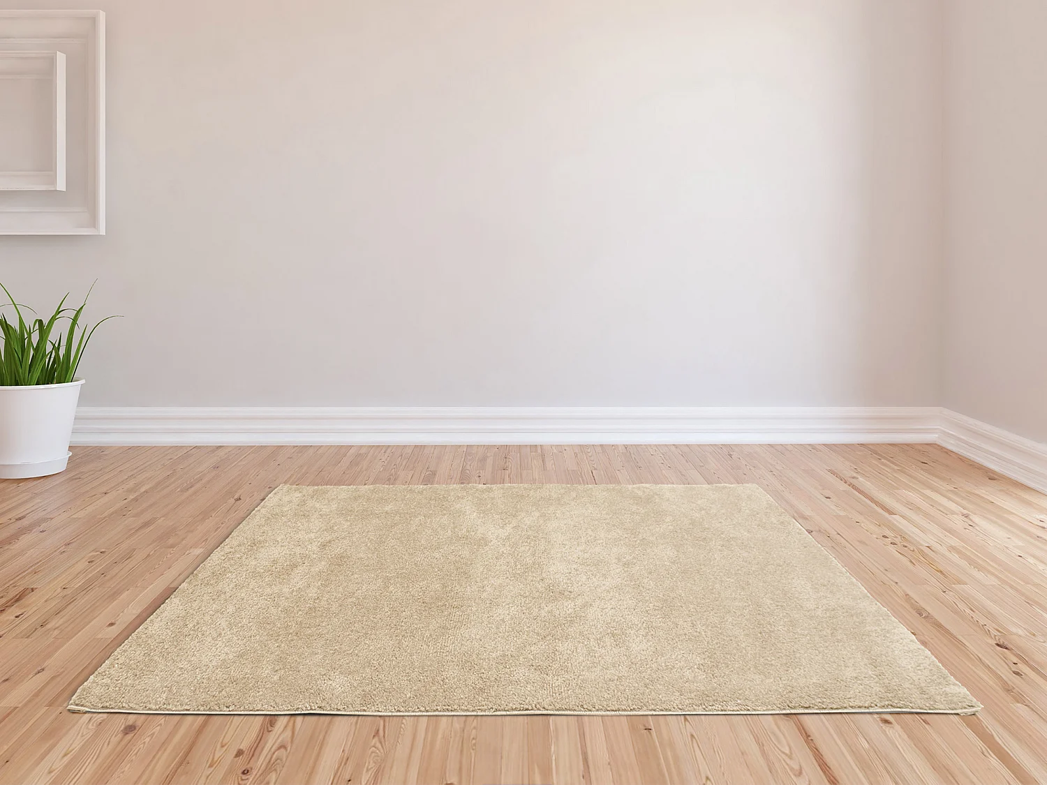 Tapis shaggy à poils longs  - 200 x 290 cm - Beige - MILINIO