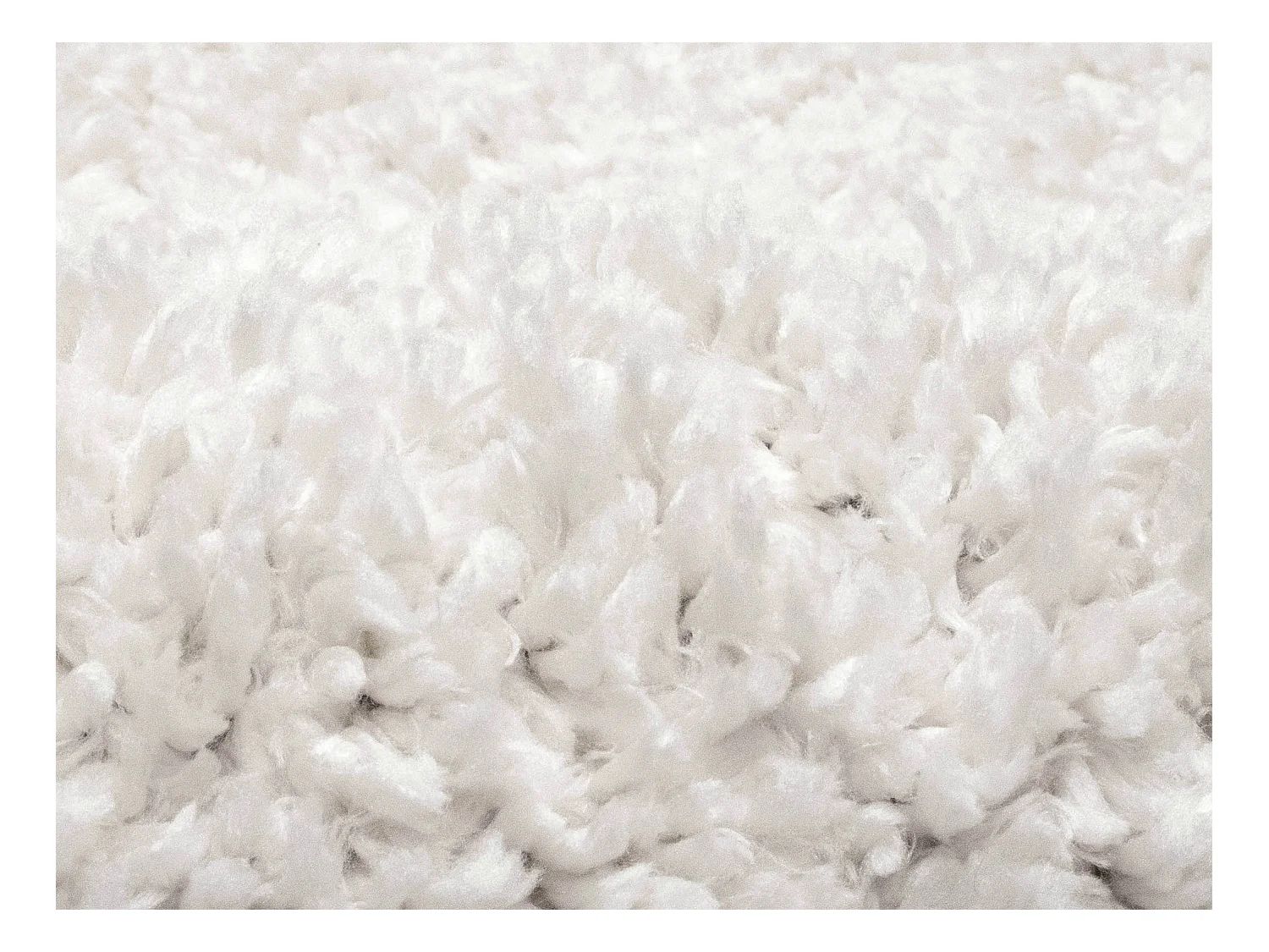 Alfombra Shaggy de pelo largo - 120 x 170 cm - Blanco - MILINIO