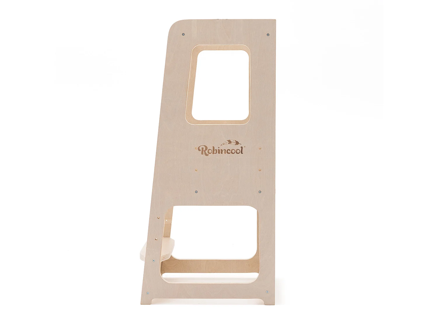 Tour d'Apprentissage Montessori Robincool Evolutive 40x44x90 cm en Bois Éco avec Hauteur Réglable et Barre de Sécurité