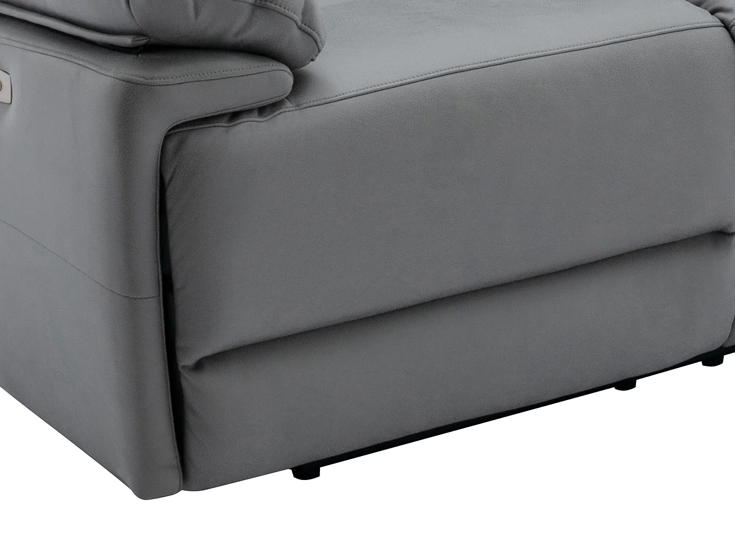 Relaxsofa elektrisch 3-Sitzer + Sessel - Stoff - Grau - DOLENE