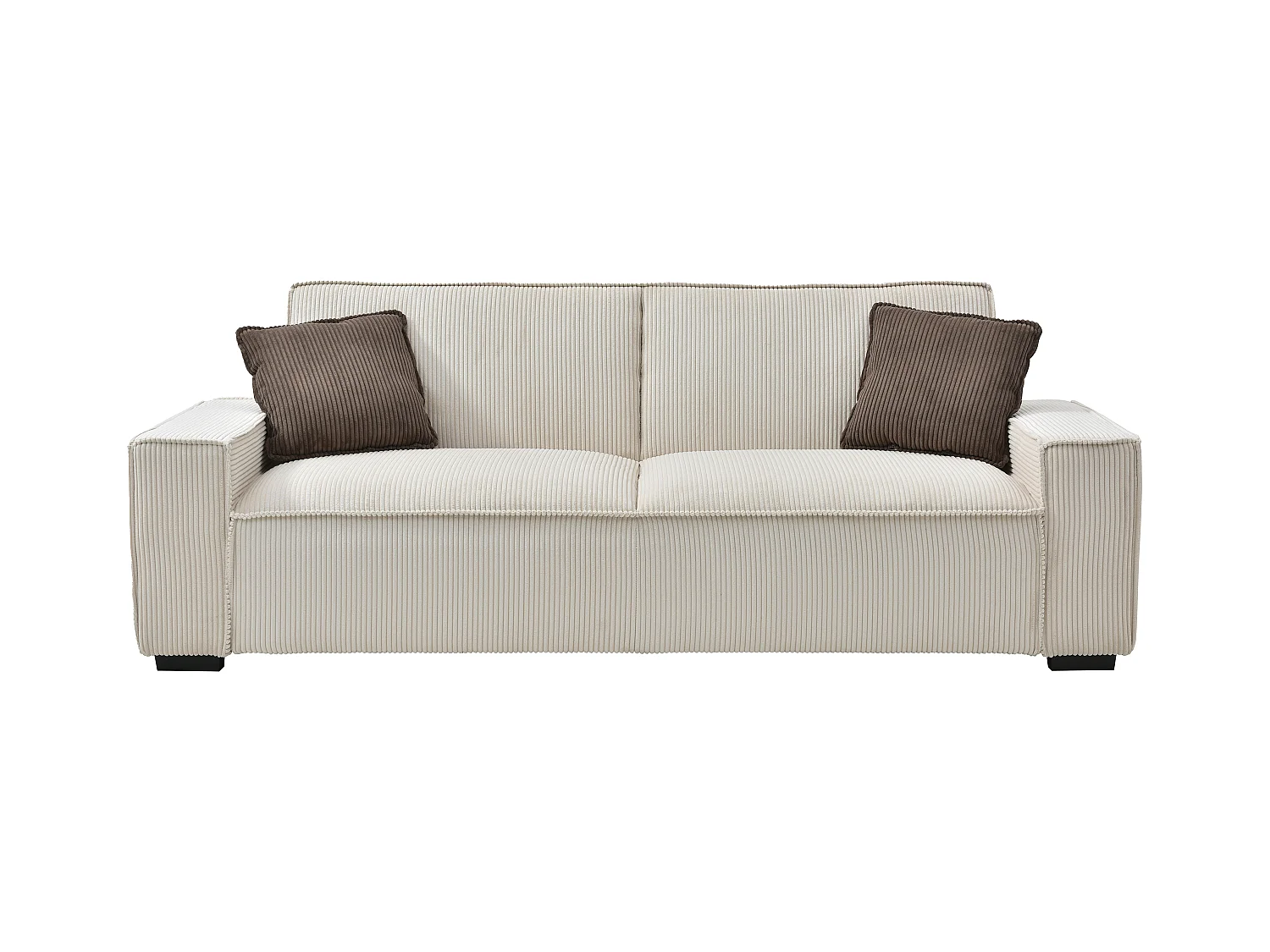 Sofa 3-Sitzer mit Schlaffunktion - Cord - Beige - SEKOTA