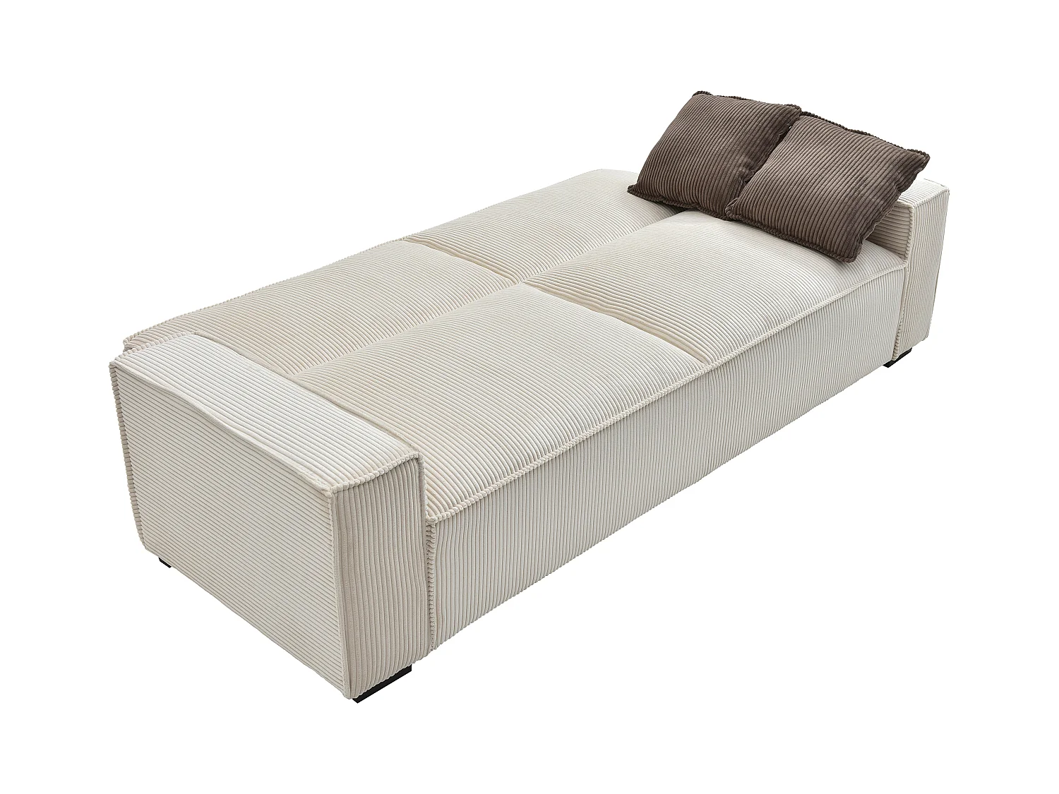 Sofa 3-Sitzer mit Schlaffunktion - Cord - Beige - SEKOTA