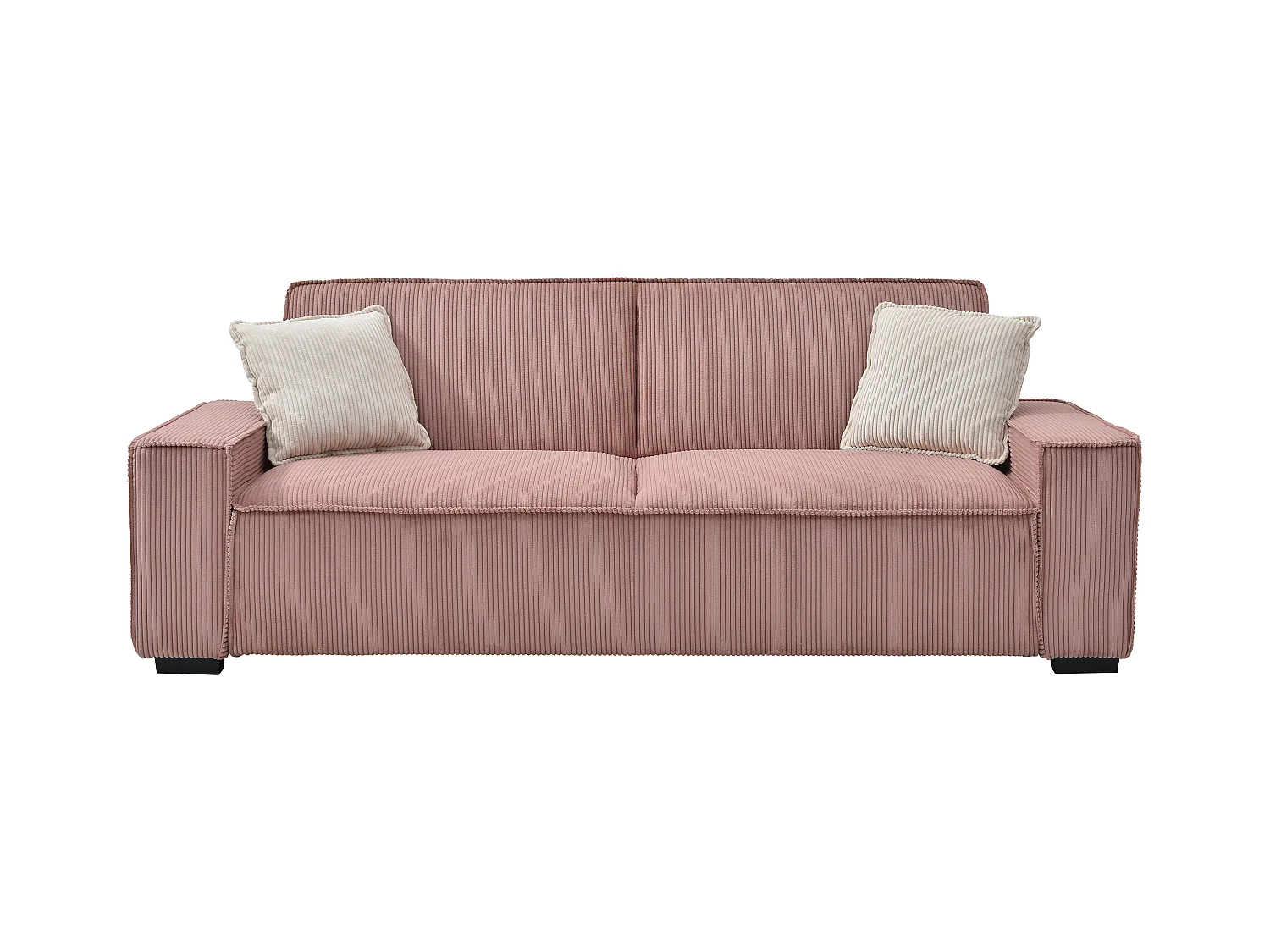 Sofá cama de 3 plazas de terciopelo rosa SEKOTA