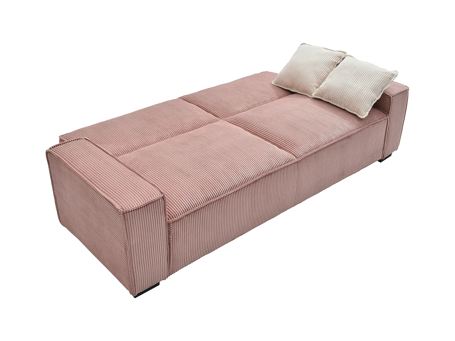 Sofá cama de 3 plazas de terciopelo rosa SEKOTA