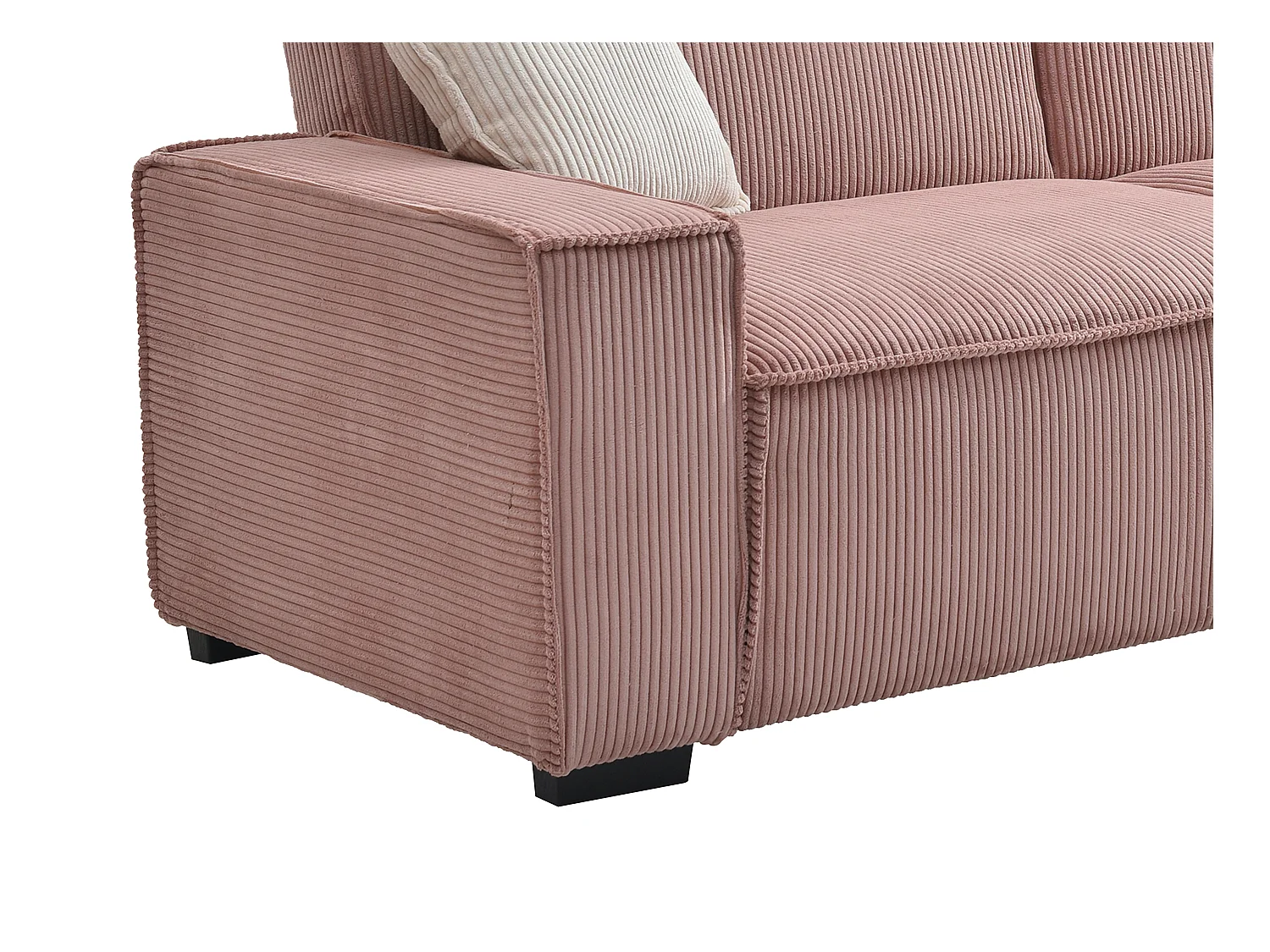 Sofá cama de 3 plazas de terciopelo rosa SEKOTA