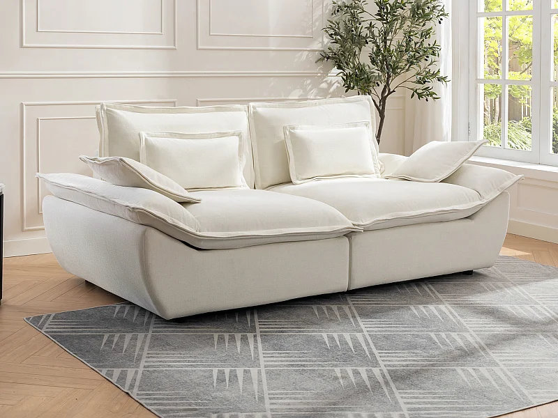 3-sits soffa i krämmelerad tyg NARANGO