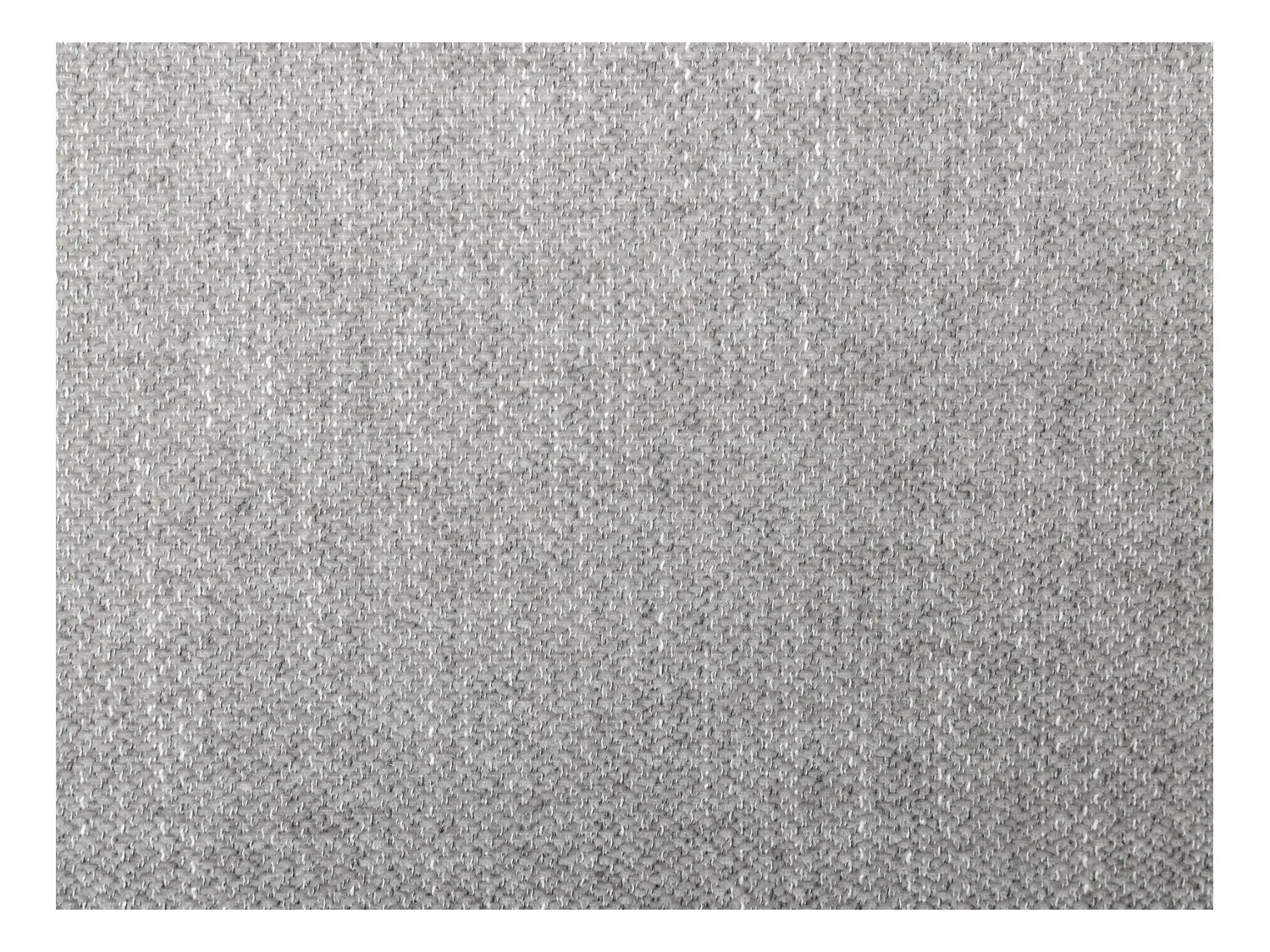 Canapé d'angle gauche et pouf en tissu texturé gris POMIANGO