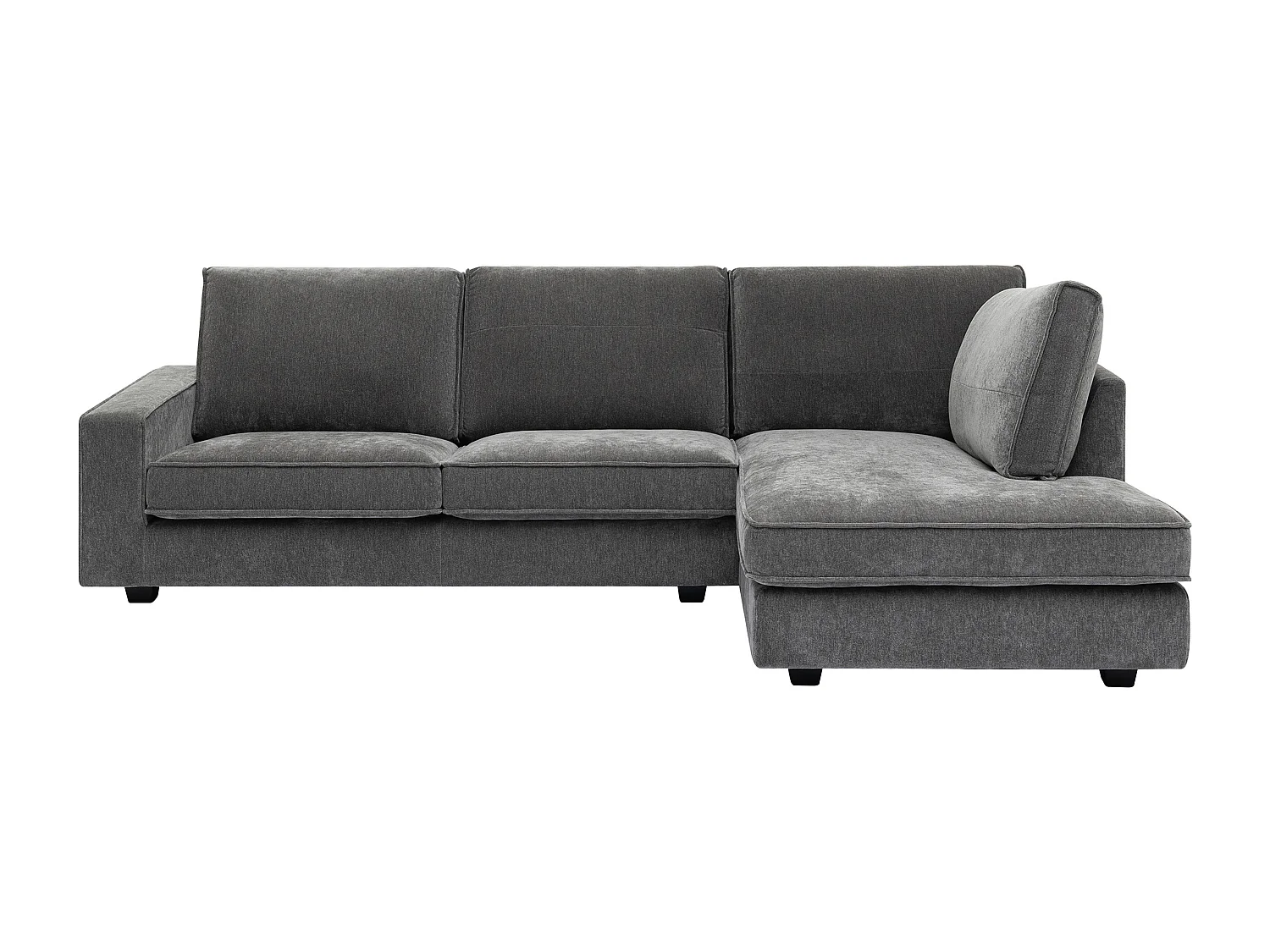 Höger hörnbsoffel​mörbeldelar i grå tyg APRICALE