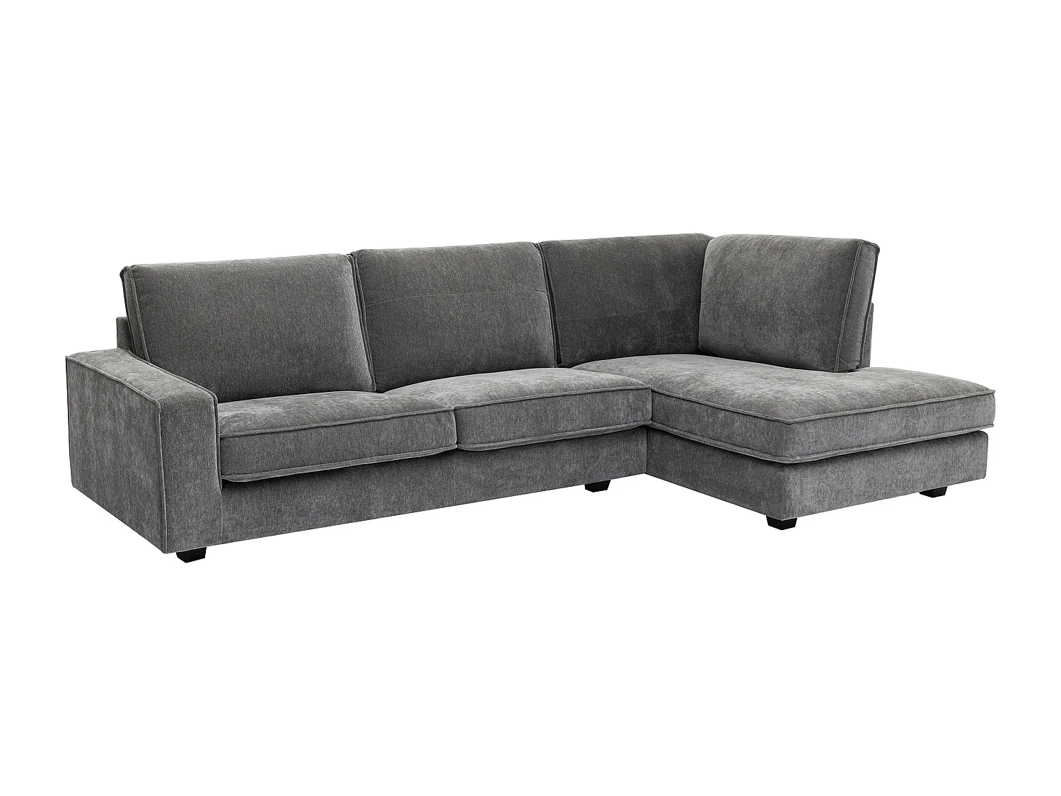 Höger hörnbsoffel​mörbeldelar i grå tyg APRICALE