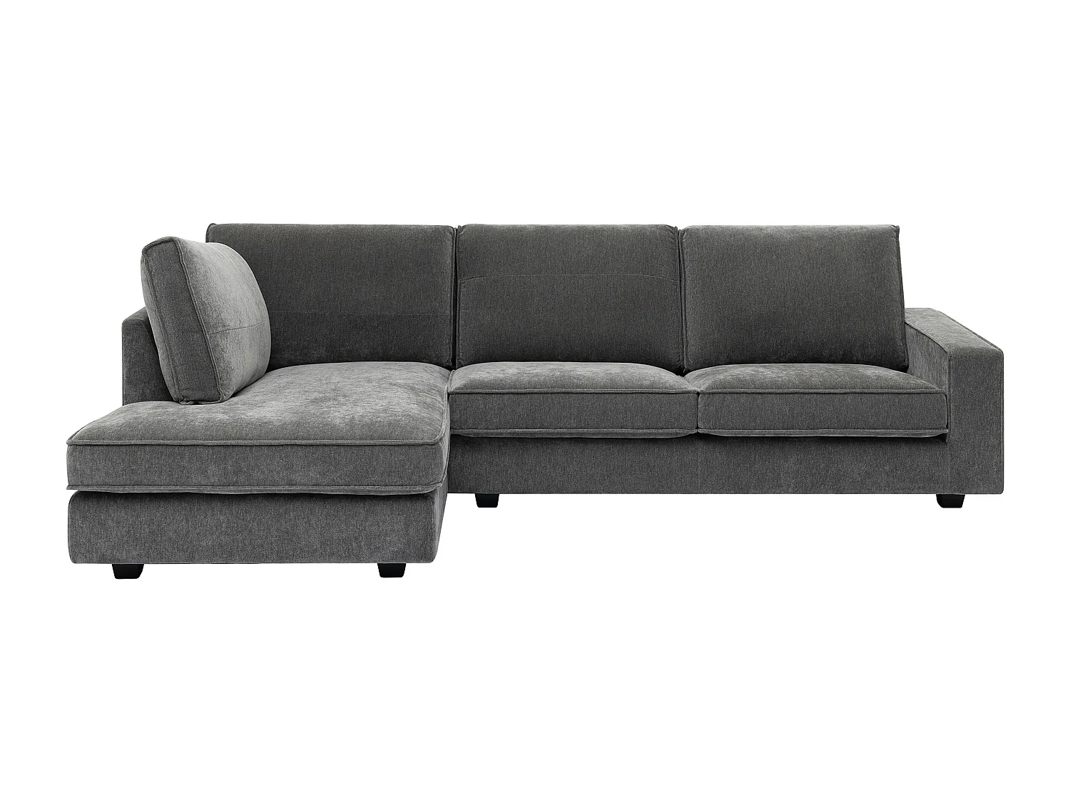 Vänsterhörnsoffa i grått tyg APRICALE