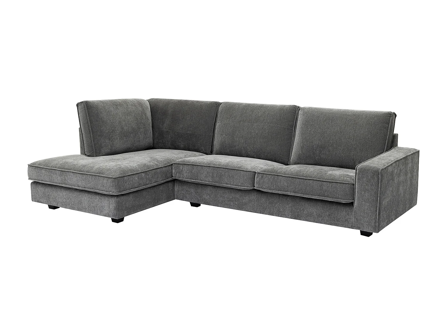 Vänsterhörnsoffa i grått tyg APRICALE
