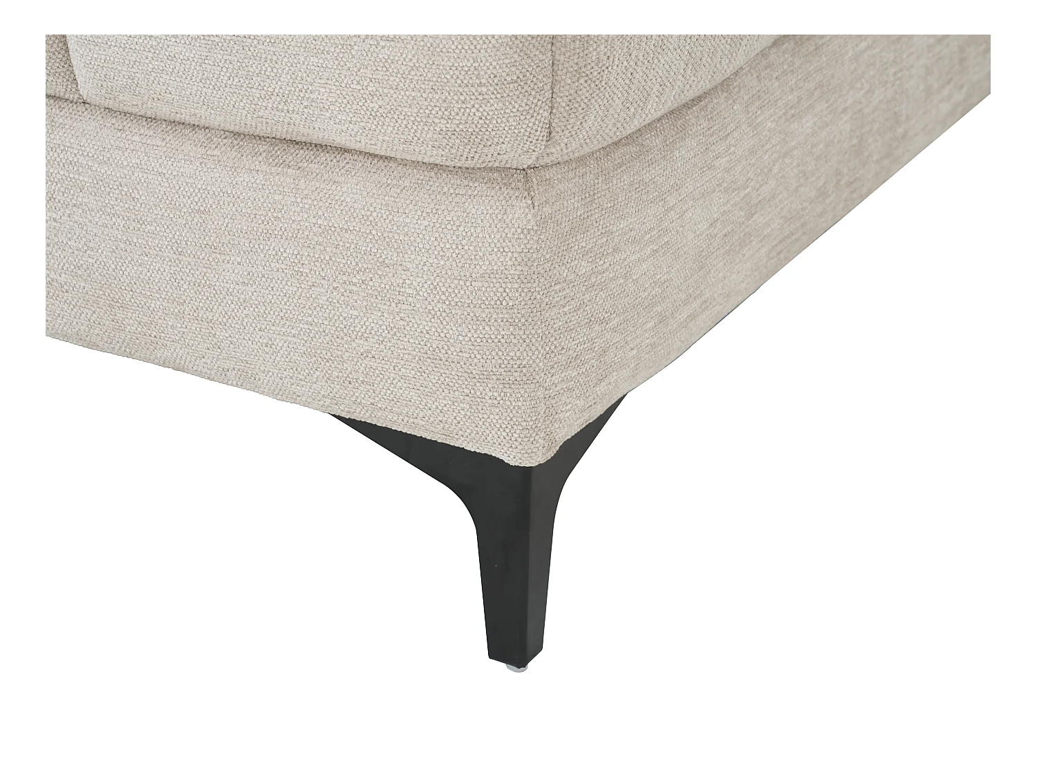 Hjørnesofa med elektrisk sæde højrevendt i beige stof MONISO