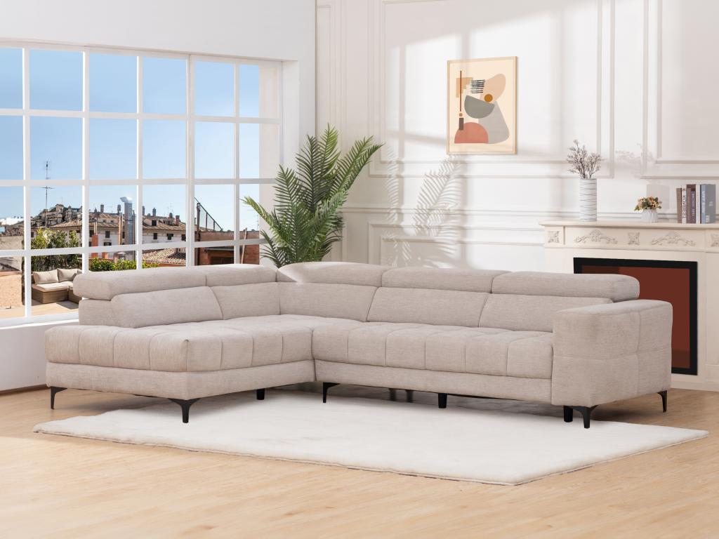 Eckrelaxsofa elektrisch - Ecke links - mit ausziehbarer Sitzfläche - Stoff günstig online kaufen