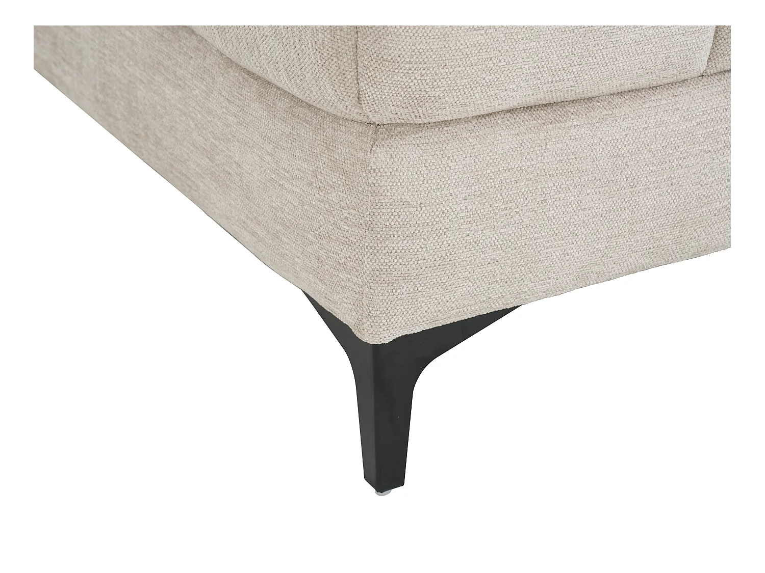 Kanapa narożna lewostronna z elektryczną funkcją relax, wysuwanym siedziskiem i beżową tapicerką - MONISO