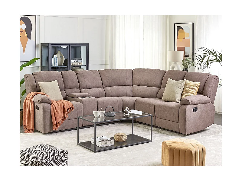 ROKKE Tessuto Tortora 5 posti Lato Sinistro