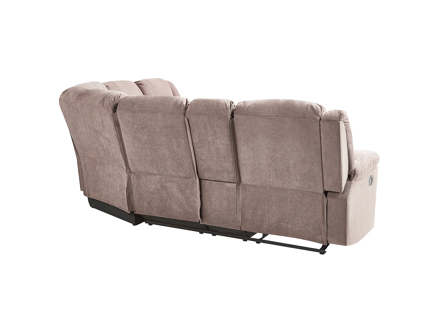 Canapé d'angle relax manuel ROKKE Tissu Taupe 5 places Côté gauche