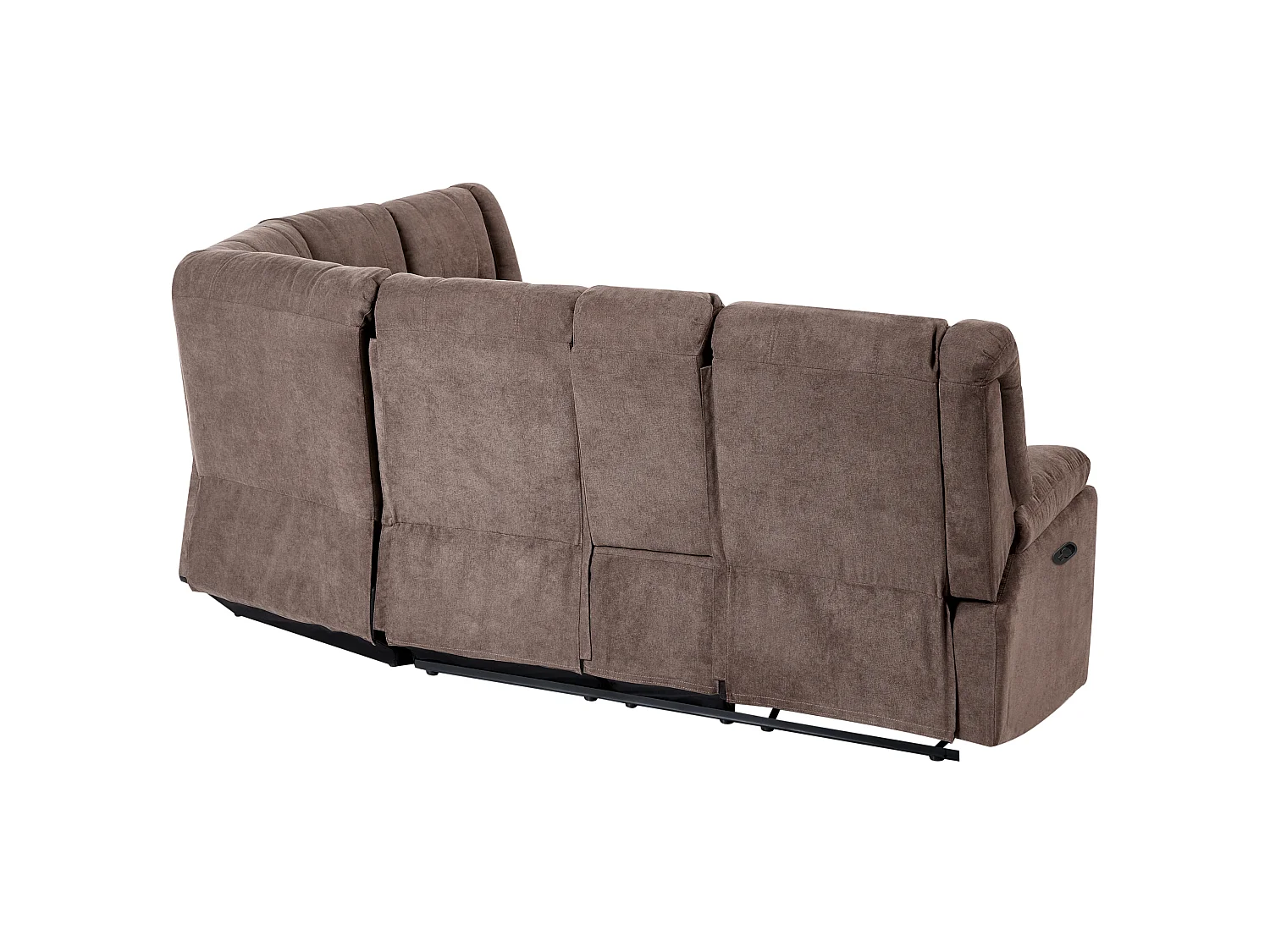Canapé d'angle relax manuel ROKKE Tissu Taupe 5 places Côté gauche