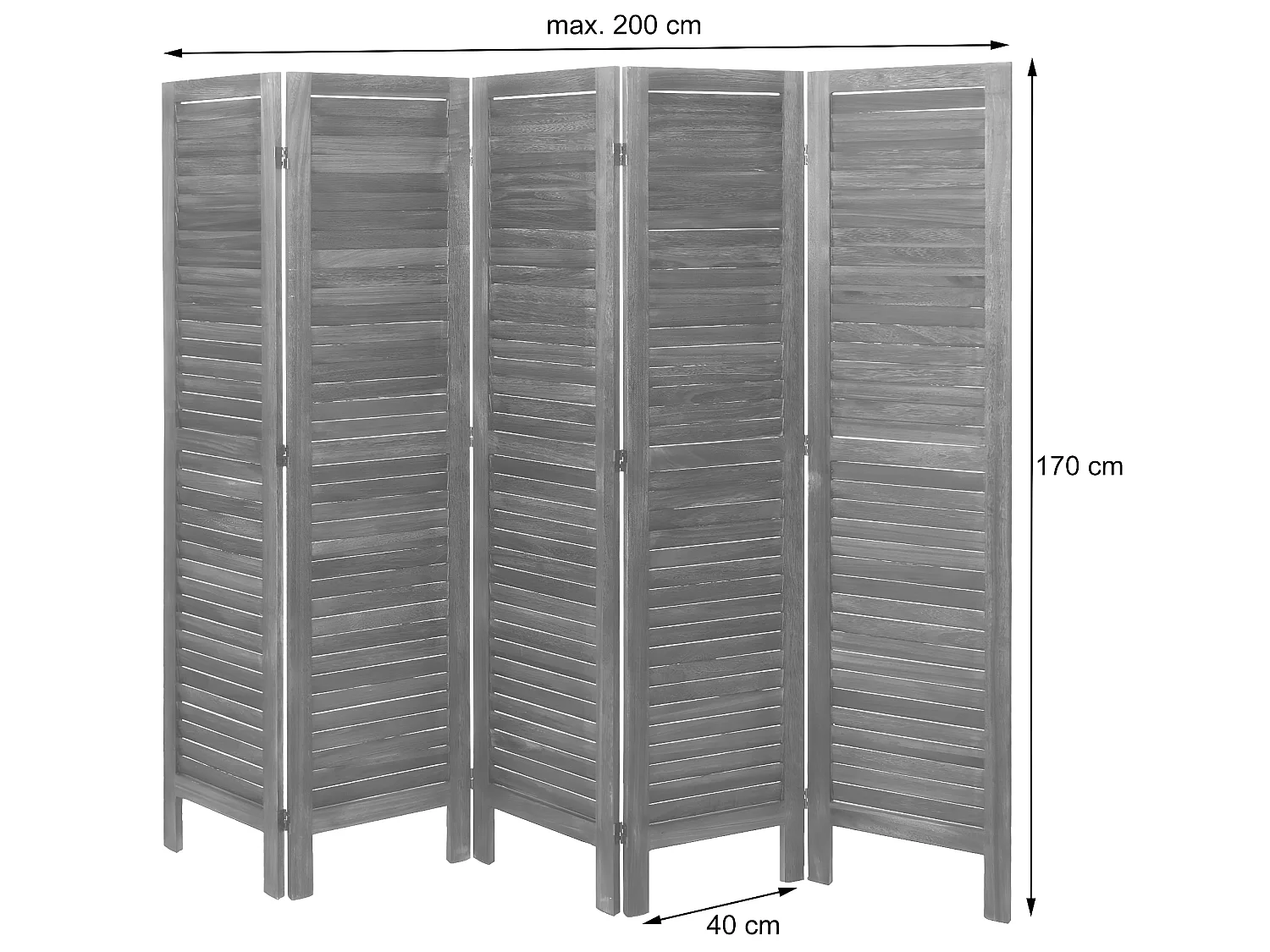 Paravent MCW-G30, Anthrazit