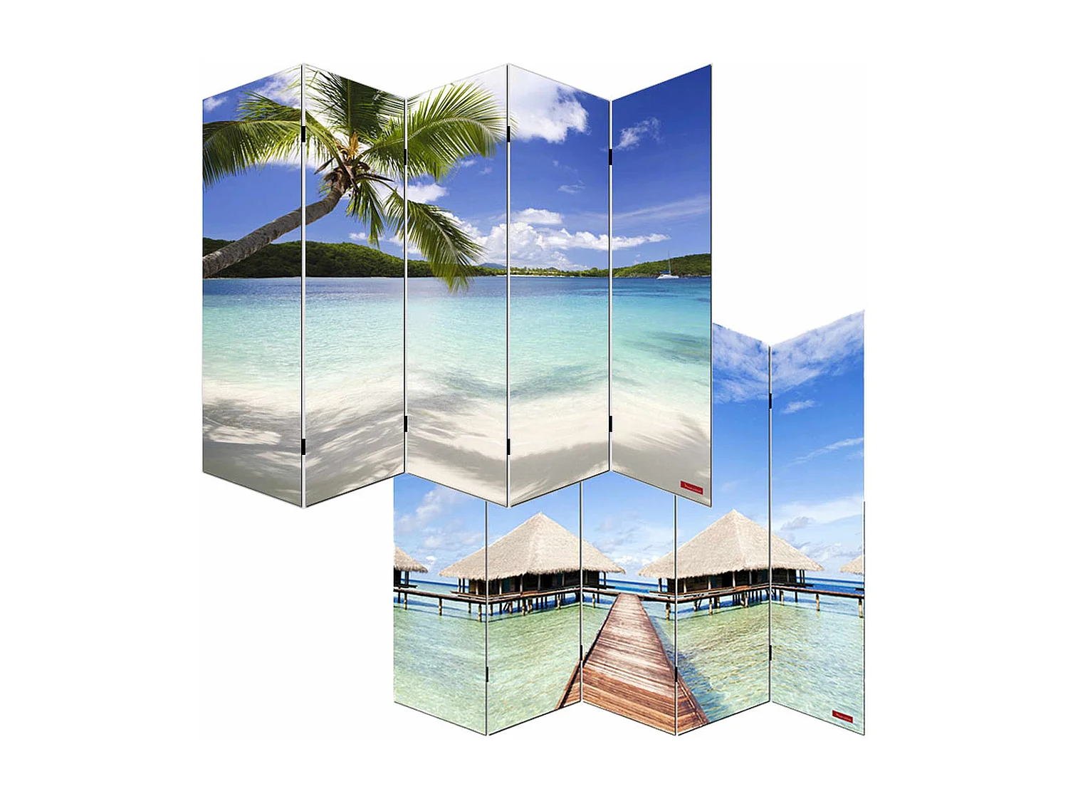 Paravent photo Bagheria,  200x180cm, motif plage