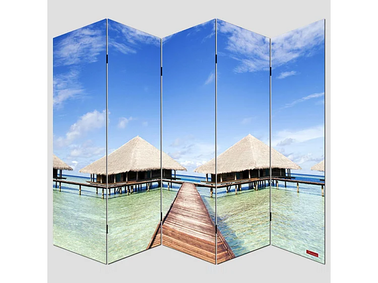 Paravent photo Bagheria,  200x180cm, motif plage