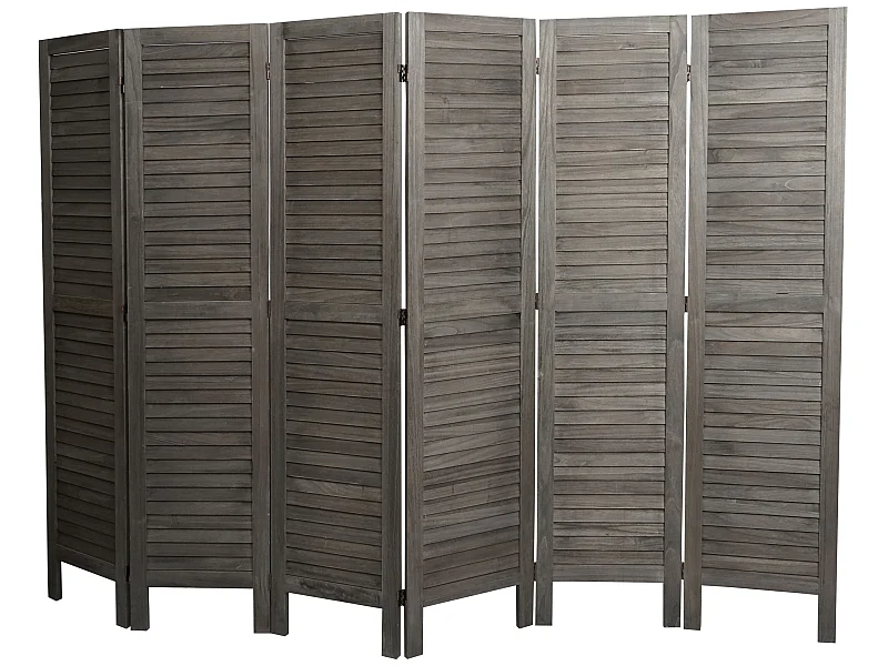 Paravent MCW-G30, Grau-braun