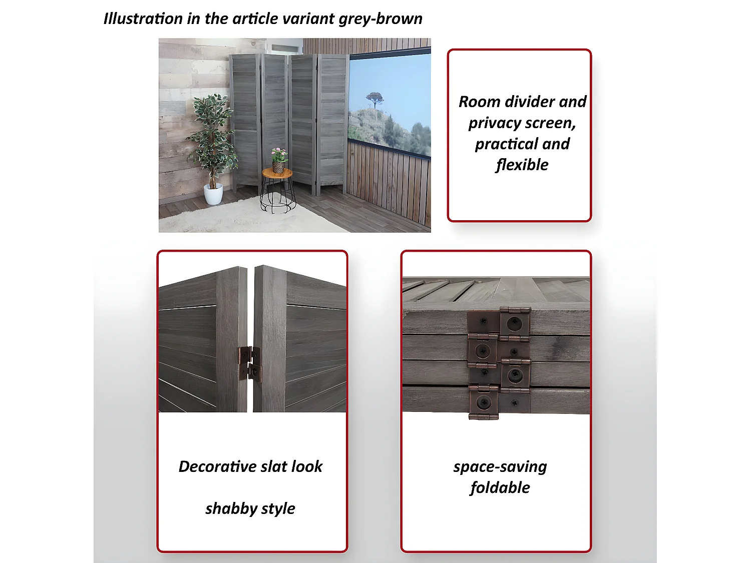 Paravent MCW-G30,  blanc