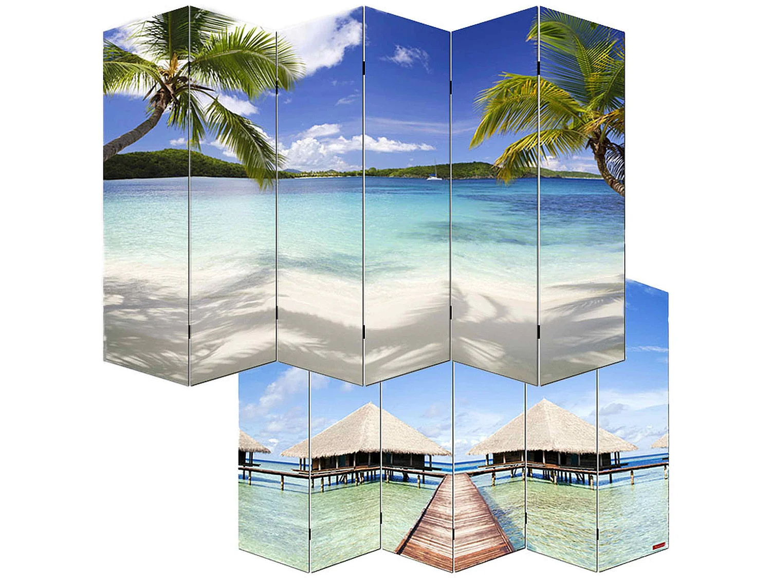 Paravent photo Bagheria,  240x180cm, motif plage