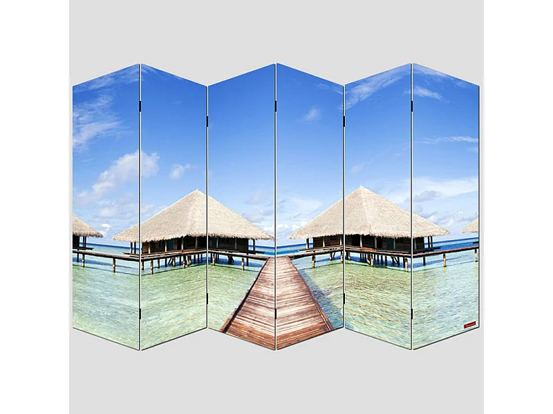 Paravent photo Bagheria,  240x180cm, motif plage