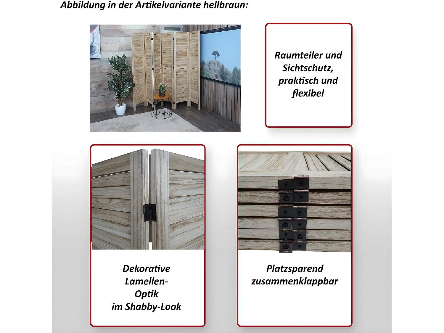 Paravent MCW-G30,  wit