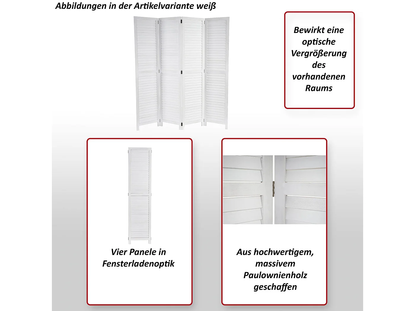 Paravent MCW-C30,  vert