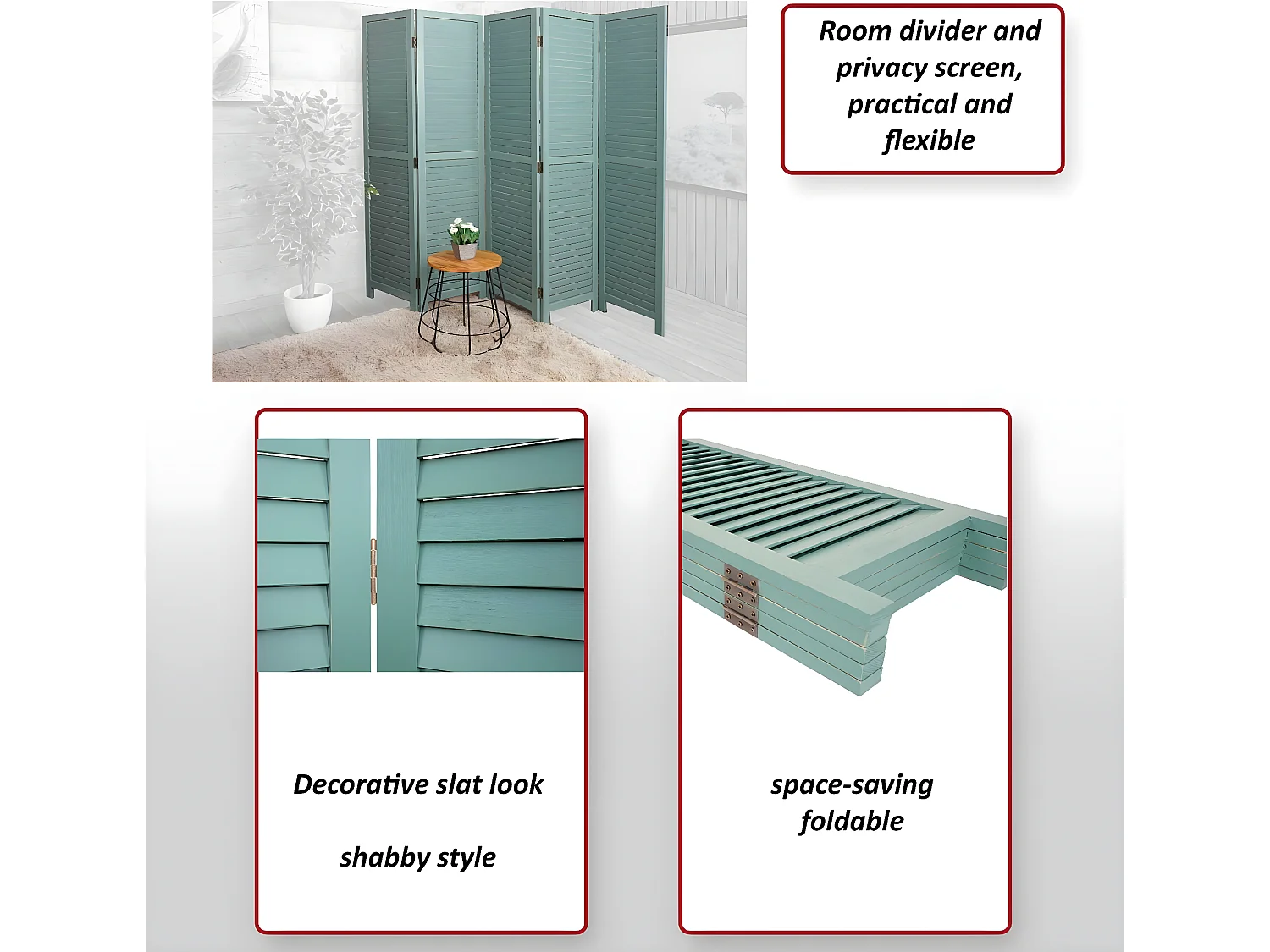 Paravent MCW-C30,  vert