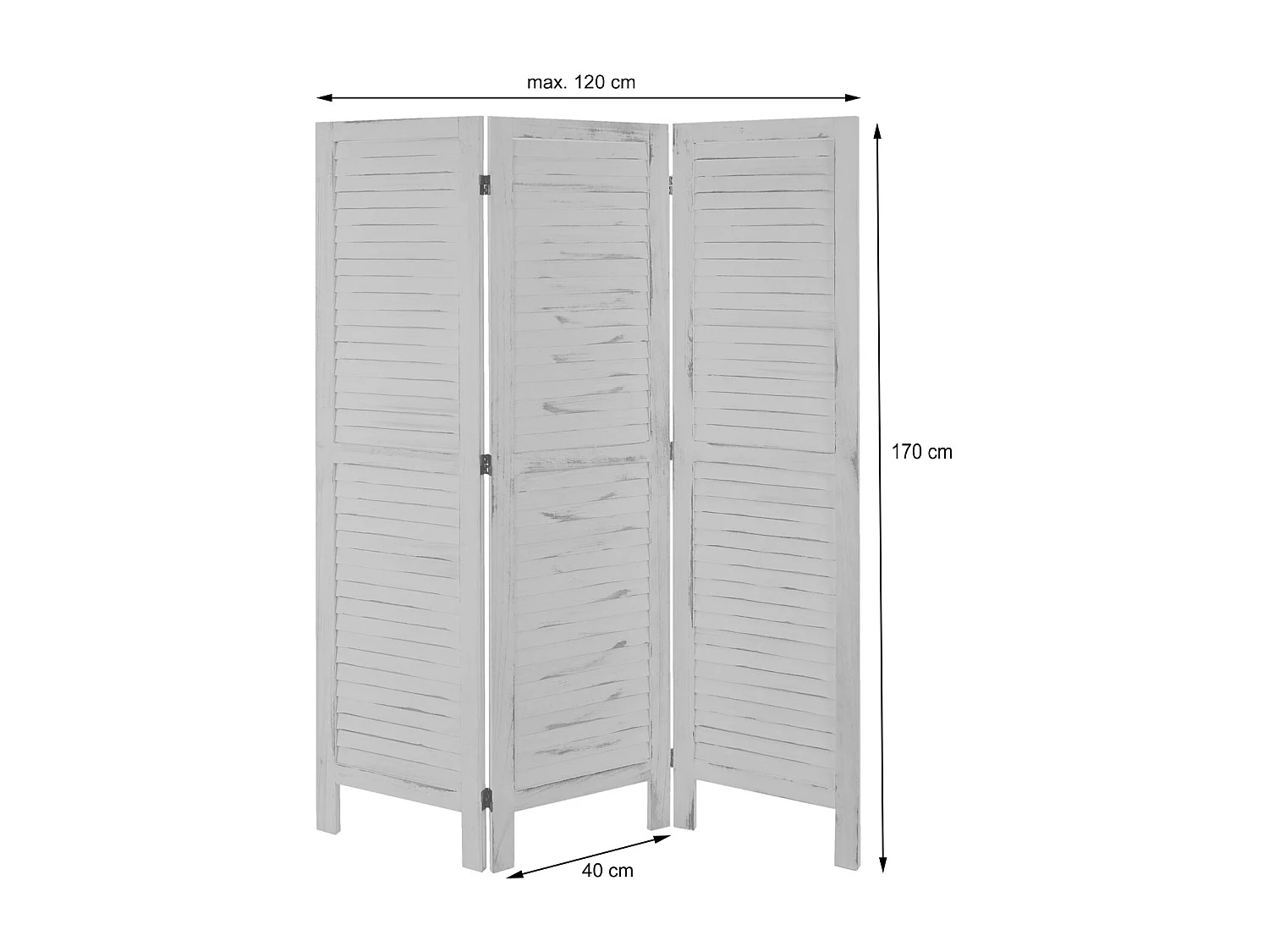 Paravent MCW-G30,  antraciet