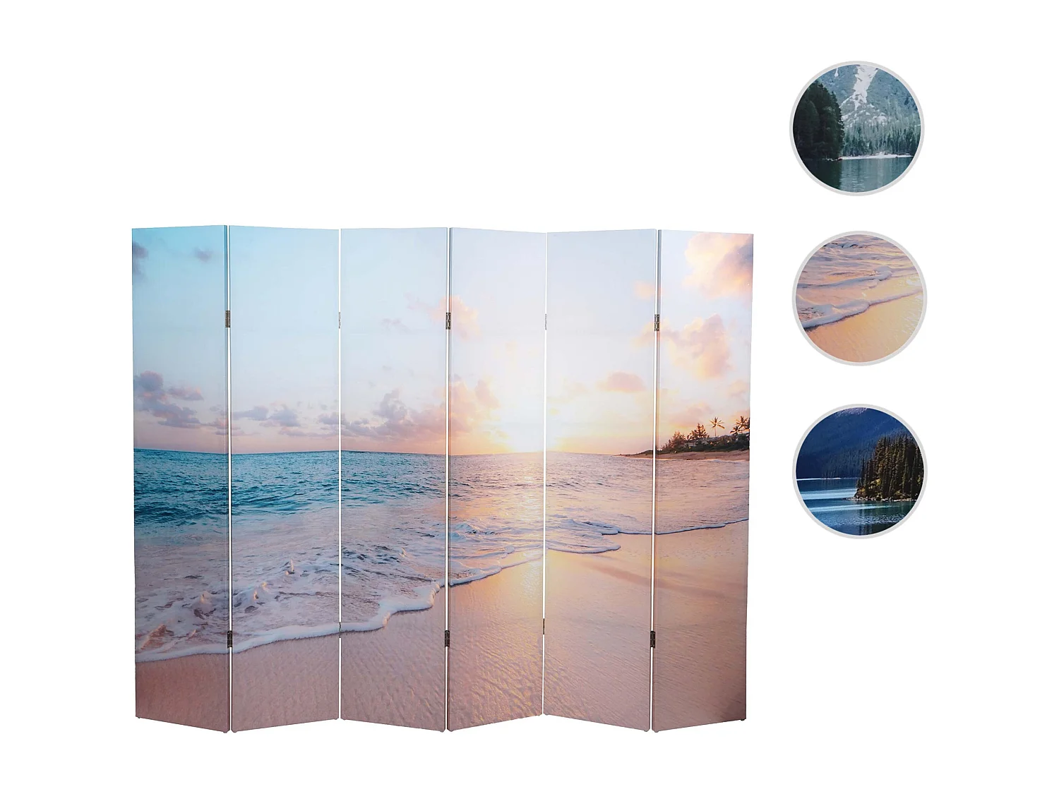 Paravent photo MCW-A83,  180x244cm océan