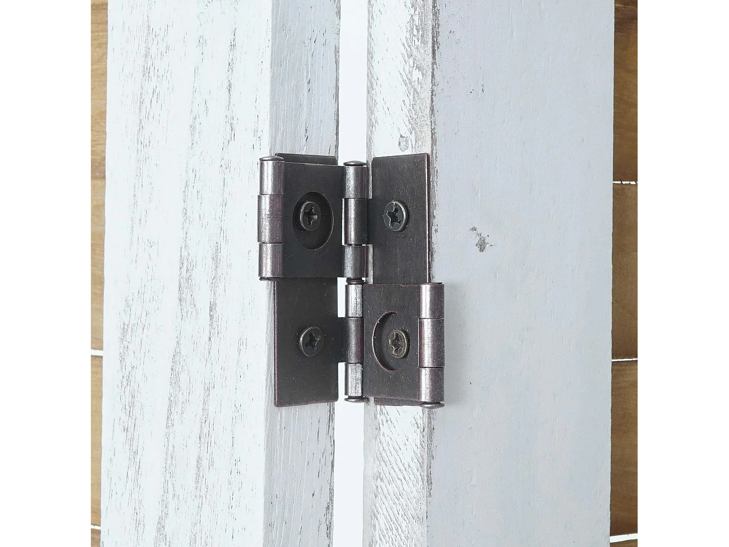 Ecrã Aberdeen com prateleiras,  branco/castanho