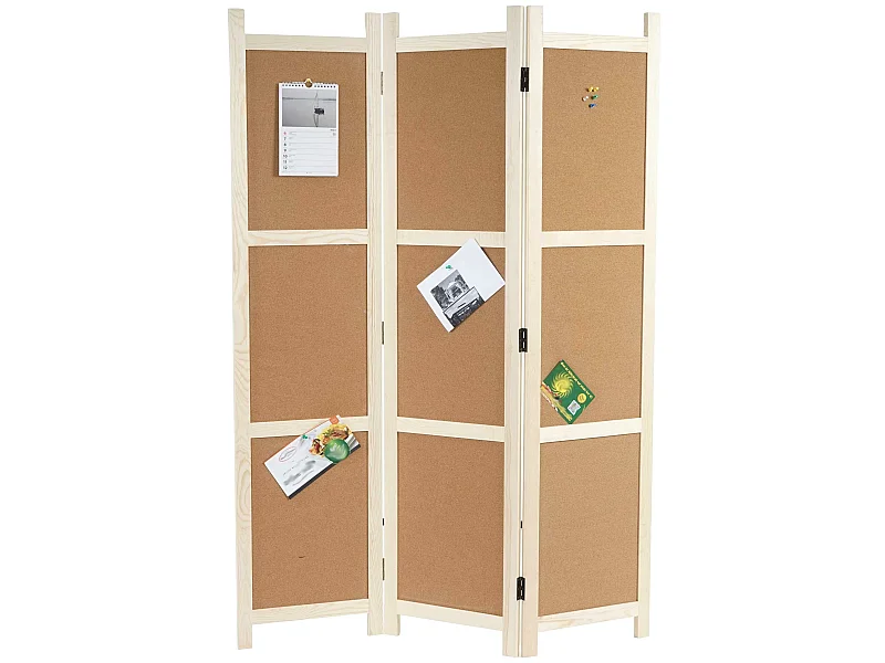 Paravent MCW-G52,  bruin, 3 panelen 166x121cm