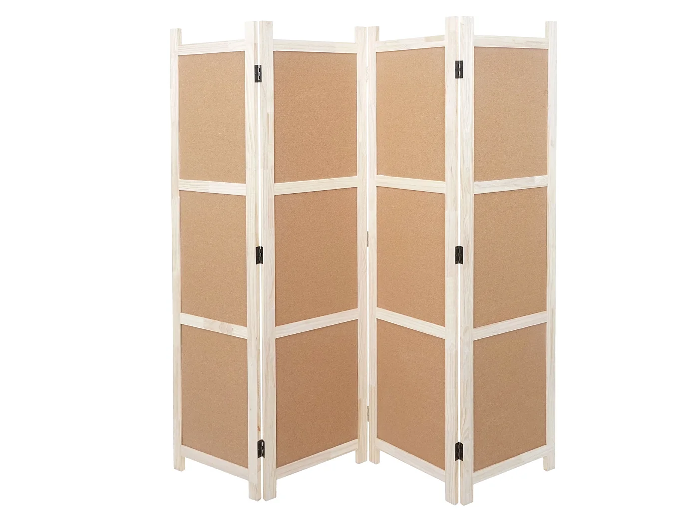 Paravent MCW-G52,  bruin, 4 panelen 166x160cm