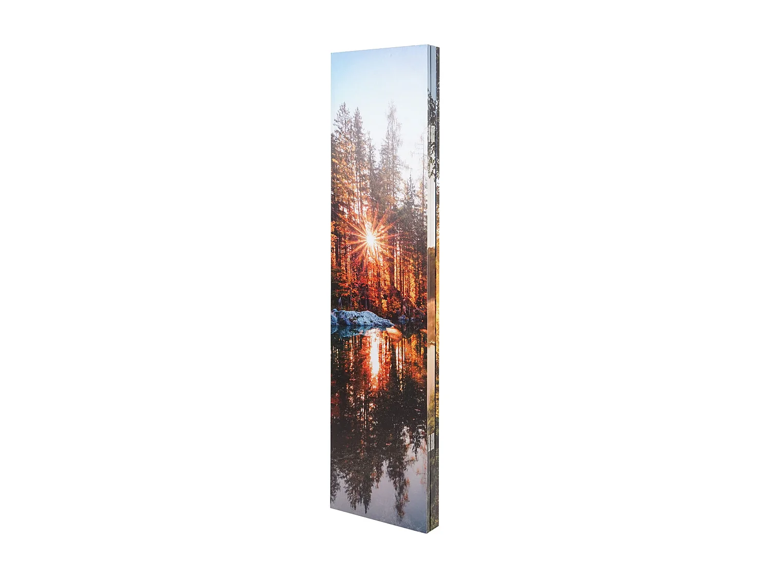 Foto-Paravent mit Schallschutz MCW-L55, 180x122cm Waldsee