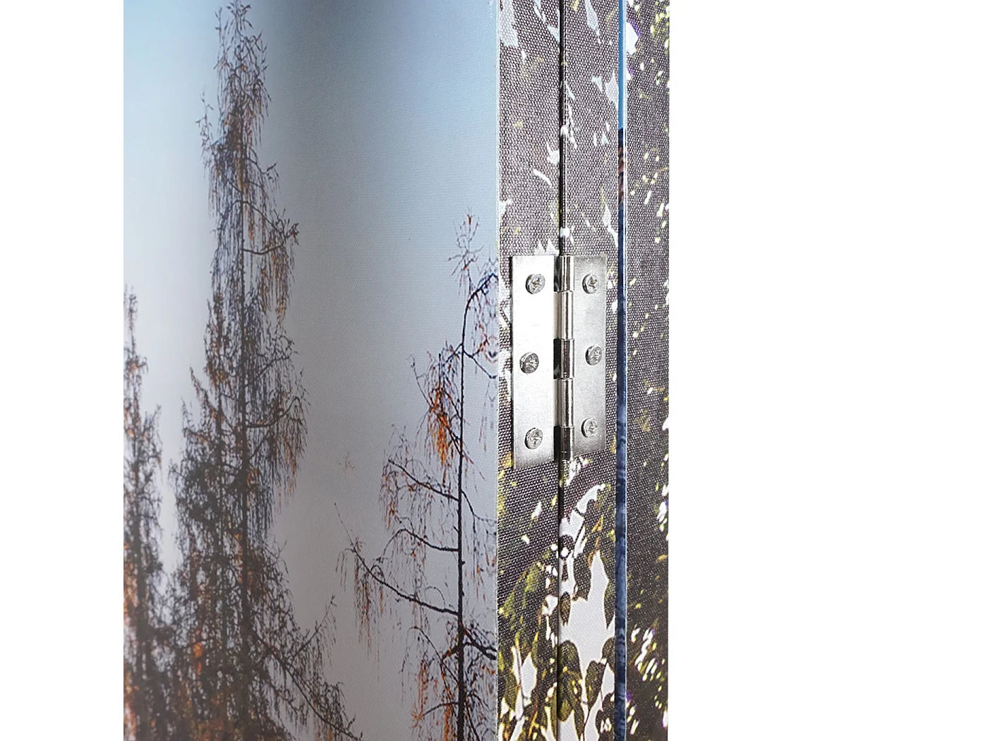 Foto-Paravent mit Schallschutz MCW-L55, 180x122cm Waldsee