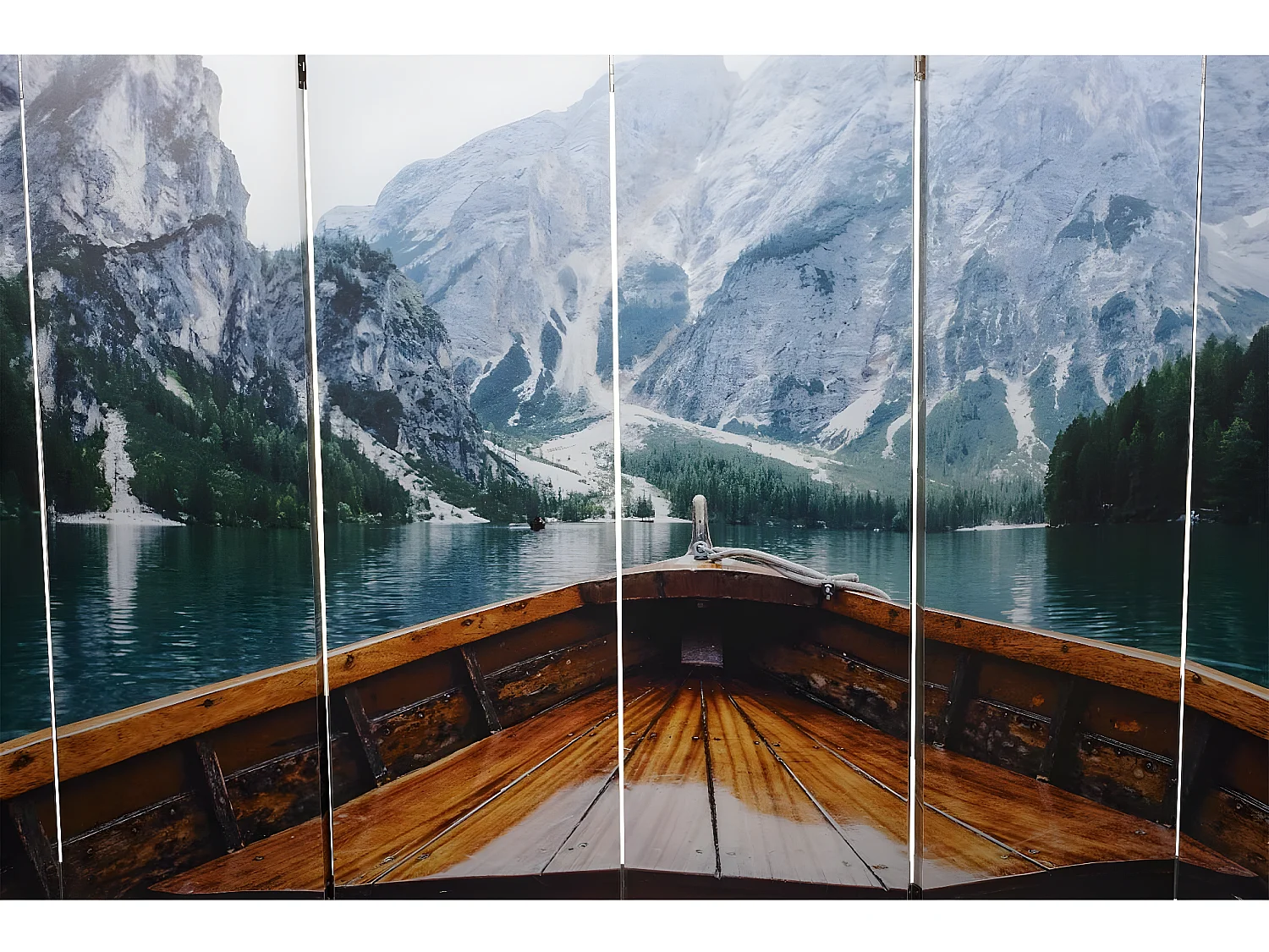 Paravent photo MCW-A83,  180x244cm bateau