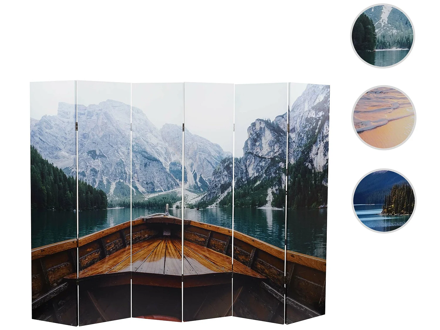 Foto-Paravent MCW-A83, 180x244cm Boot