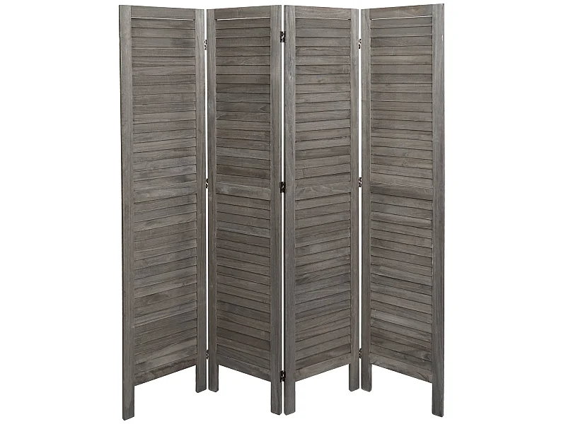 Paravent MCW-G30, Grau-braun