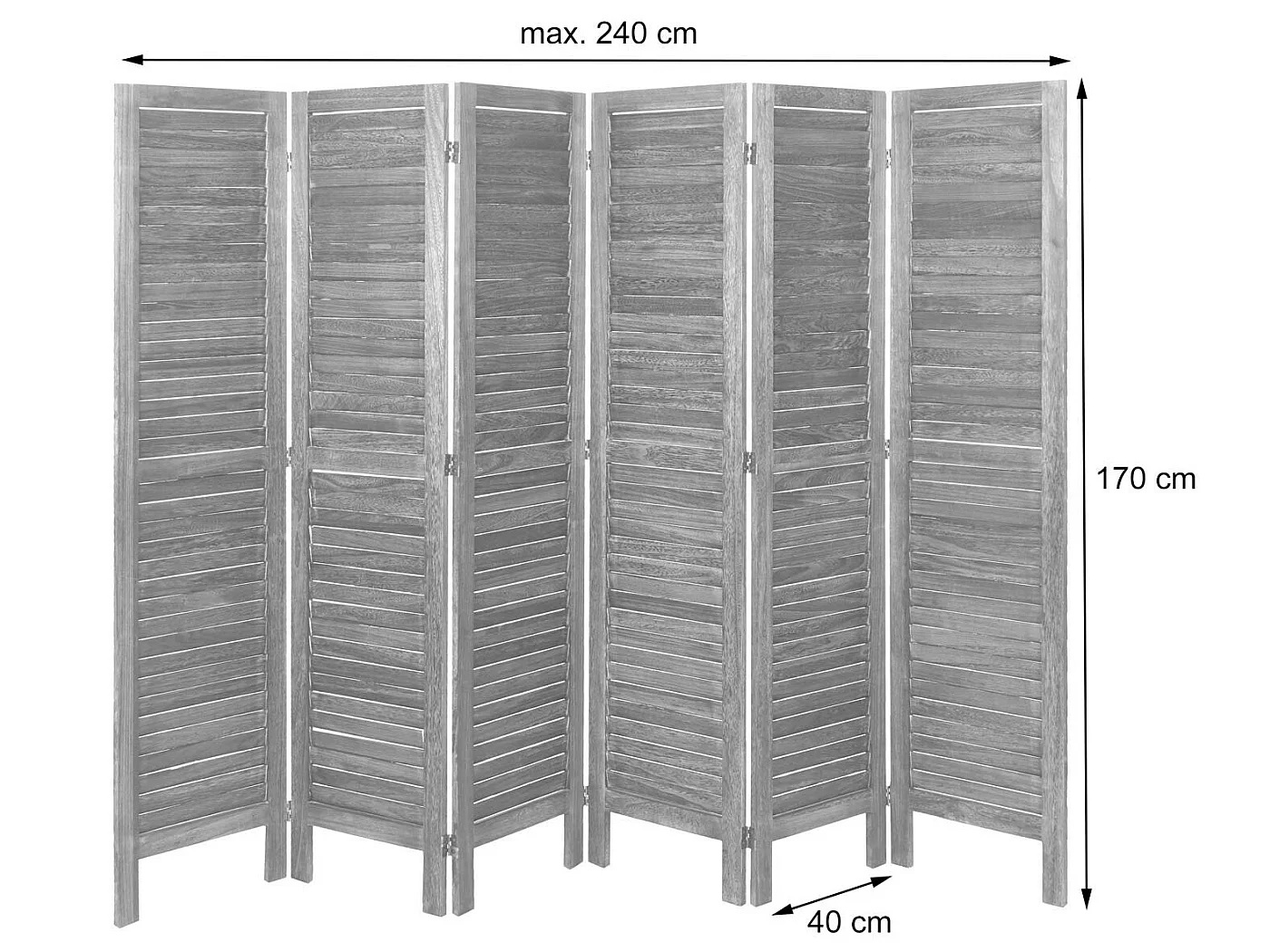 Paravent MCW-G30,  gris foncé